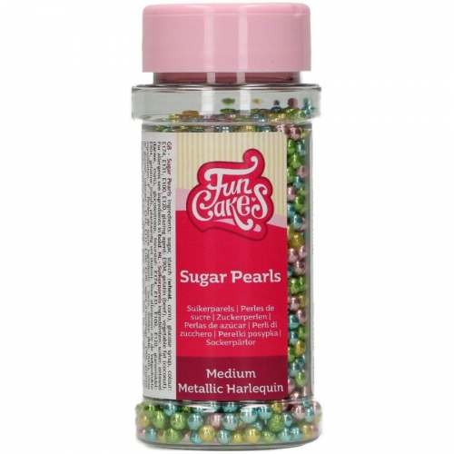 FunCakes Perline Metalliche Arlecchino - 80 g 
