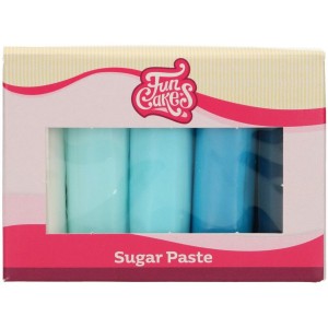 FunCakes Pasta da zucchero Multipack Gradazioni di Blu - 5 x 100 g