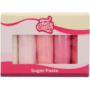 FunCakes Pasta da zucchero Multipack Gradazioni di Rosa - 5 x 100 g