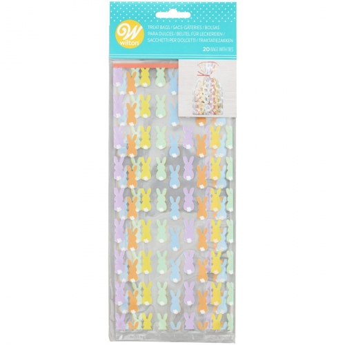 20 Sacchetti regalo - Conigli pastello 