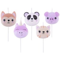 5 Candeline PME - Animali Kawai