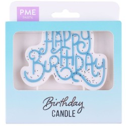 Candelina PME - Happy Birthday Celeste glitterato. n1