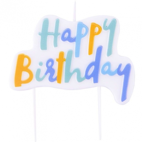 Candelina PME - Happy Birthday Blu pastello 