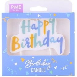 Candelina PME - Happy Birthday Blu pastello. n1