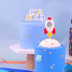 Candelina PME - Happy Birthday Blu pastello. n2