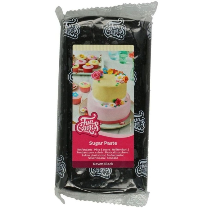 FunCakes Pasta di zucchero Nero - 1 kg 