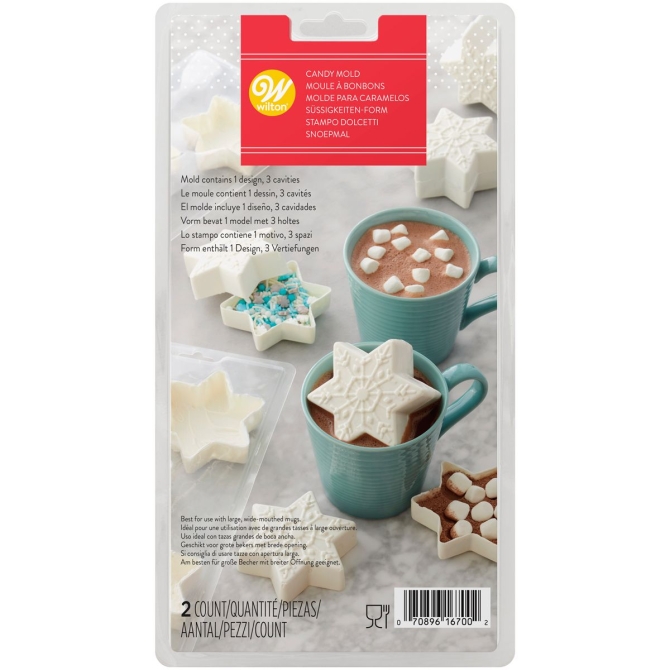 Stampo per bonbon di cioccolato 3D a fiocco di neve - Wilton 