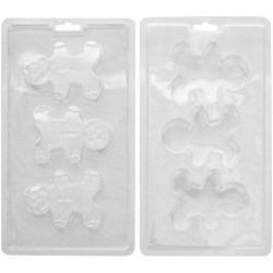 Stampo per caramelle 3D per cioccolata calda di pan di zenzero - Wilton. n1