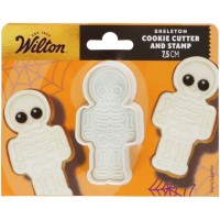 Tagliabiscotti a forma di scheletro � 7,5 cm � Wilton