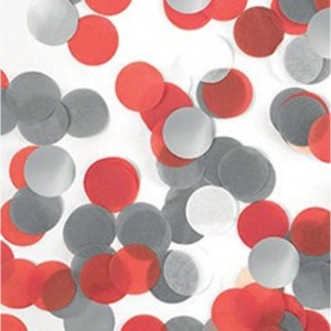 Coriandoli Mix 15 g - Rosso/Bianco/Argento