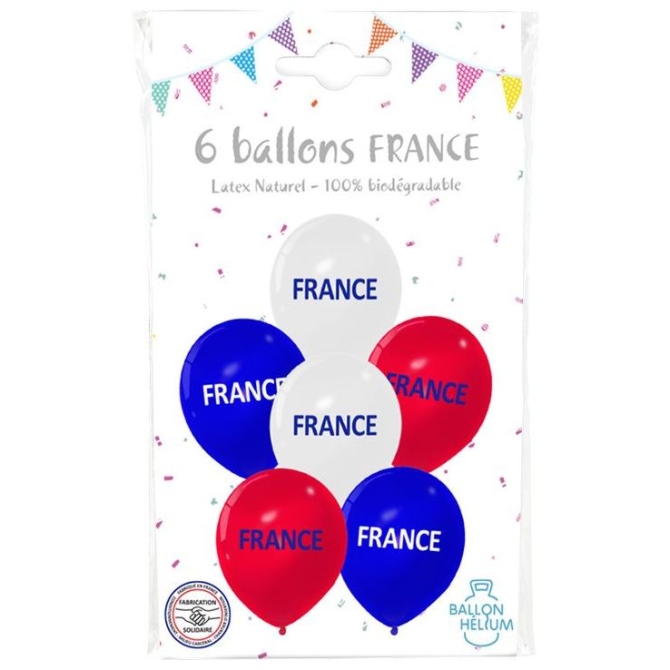 6 Palloncini Francia -  30 cm 