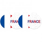 4 Dacorazioni da appendere Francia in cartone - Ø 29 cm