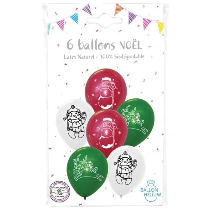 6 Palloncini di Natale 