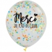 3 Palloncini a coriandoli multicolore - Merci du Fond du Coeur. n1