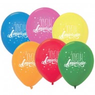 6 palloncini di buon compleanno - Multicolore