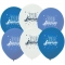 6 palloncini di buon compleanno - blu/bianco images:#0