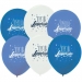 6 palloncini di buon compleanno - blu / bianco. n1