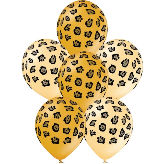 6 palloncini leopardati 