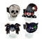 4 portacandele decorativi in vetro per Halloween - Anello in feltro images:#0