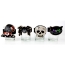 4 portacandele decorativi in vetro per Halloween - Anello in feltro