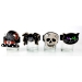4 portacandele decorativi in vetro per Halloween - Anello in feltro. n2
