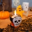4 portacandele decorativi in vetro per Halloween - Anello in feltro