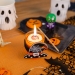 4 portacandele decorativi in vetro per Halloween - Anello in feltro. n5