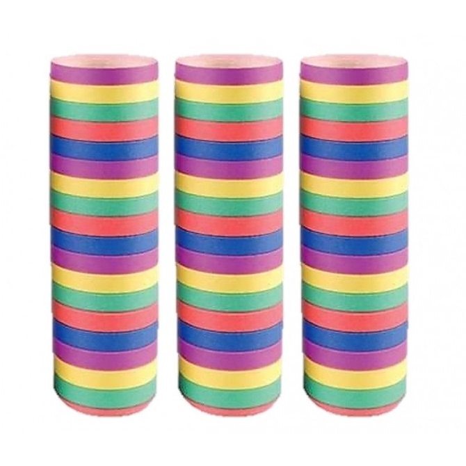 3 rotoli di stelle filanti - 4 m 