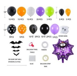 Kit arco di 97 palloncini - Ragnatela di Halloween. n1