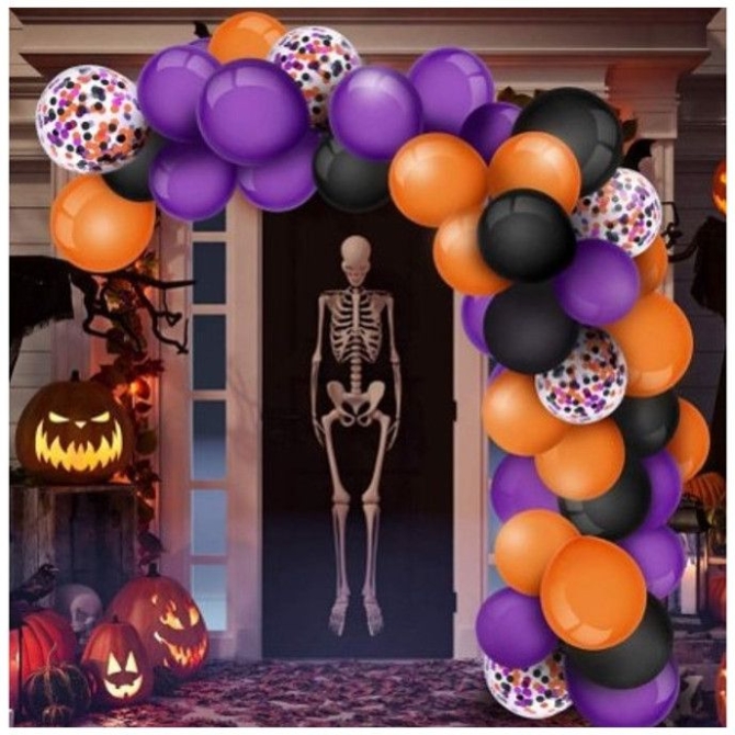 Kit arco di 125 palloncini - Halloween 