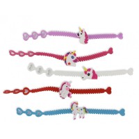 Set Di 12 Anelli E Bracciali Per Bambine Con Unicorno E Perle - Regolabili, Colorati Per Feste Di Compleanno