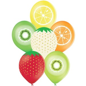 6 palloncini di frutta -  30 cm