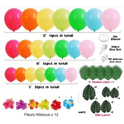 Kit arco di palloncini ibisco hawaiano 105. n2