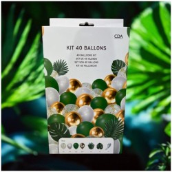 Kit arco di palloncini tropicali da 40. n1