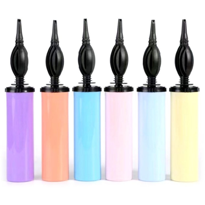 1 pompa manuale per palloncini - Colore casuale 