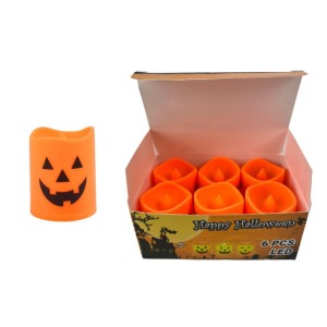 6 candele LED a forma di zucca