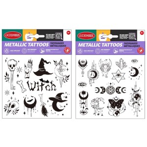 Assortimento di tatuaggi effetto metallo