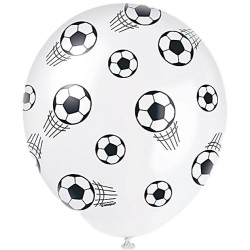 5 Palloni da calcio bianchi / verdi -  30 cm. n1