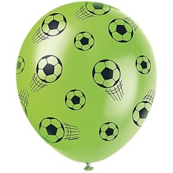 5 Palloni da calcio bianchi / verdi -  30 cm. n2