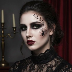 4 mini fogli di tatuaggi di Halloween: divertenti e spaventosi!. n1