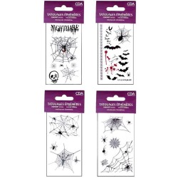 4 mini fogli di tatuaggi di Halloween: divertenti e spaventosi!. n2