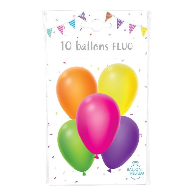 10 palloncini fluorescenti 