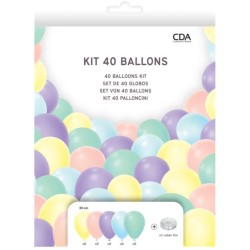 Kit per arco di palloncini pastello - 40 palloncini. n�2