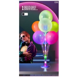 Supporto per 7 palloncini LED multicolore - 72 cm. n�2