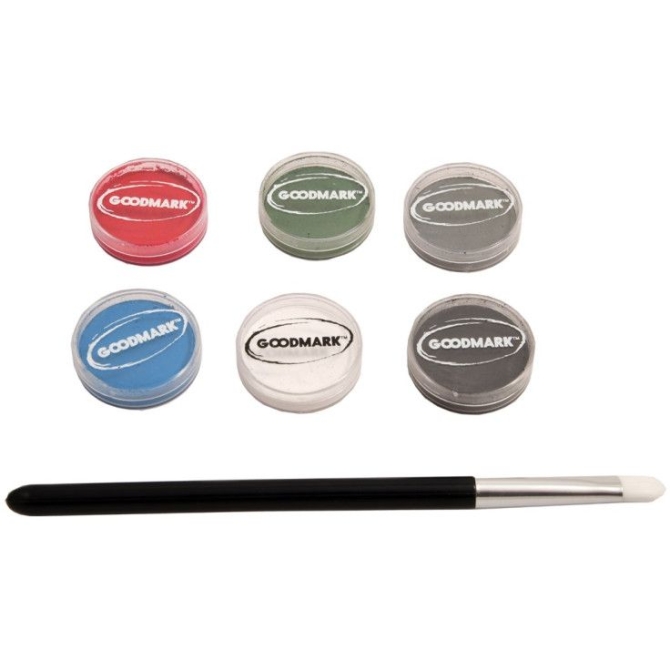 Palette di 6 vasetti da 4 g  +  1 pennello 