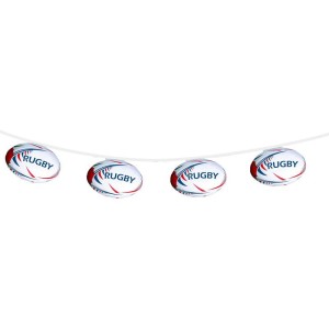 Ghirlanda di palloni da rugby - 10 bandierine 5 m