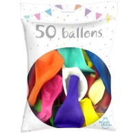 50 palloncini multicolore - 30 cm