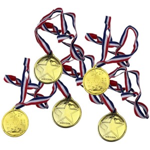 Set di 5 medaglie d'oro