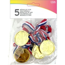 Set di 5 medaglie d oro. n�2