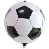 Pallone da calcio in alluminio 4D riempito di elio - 45 cm